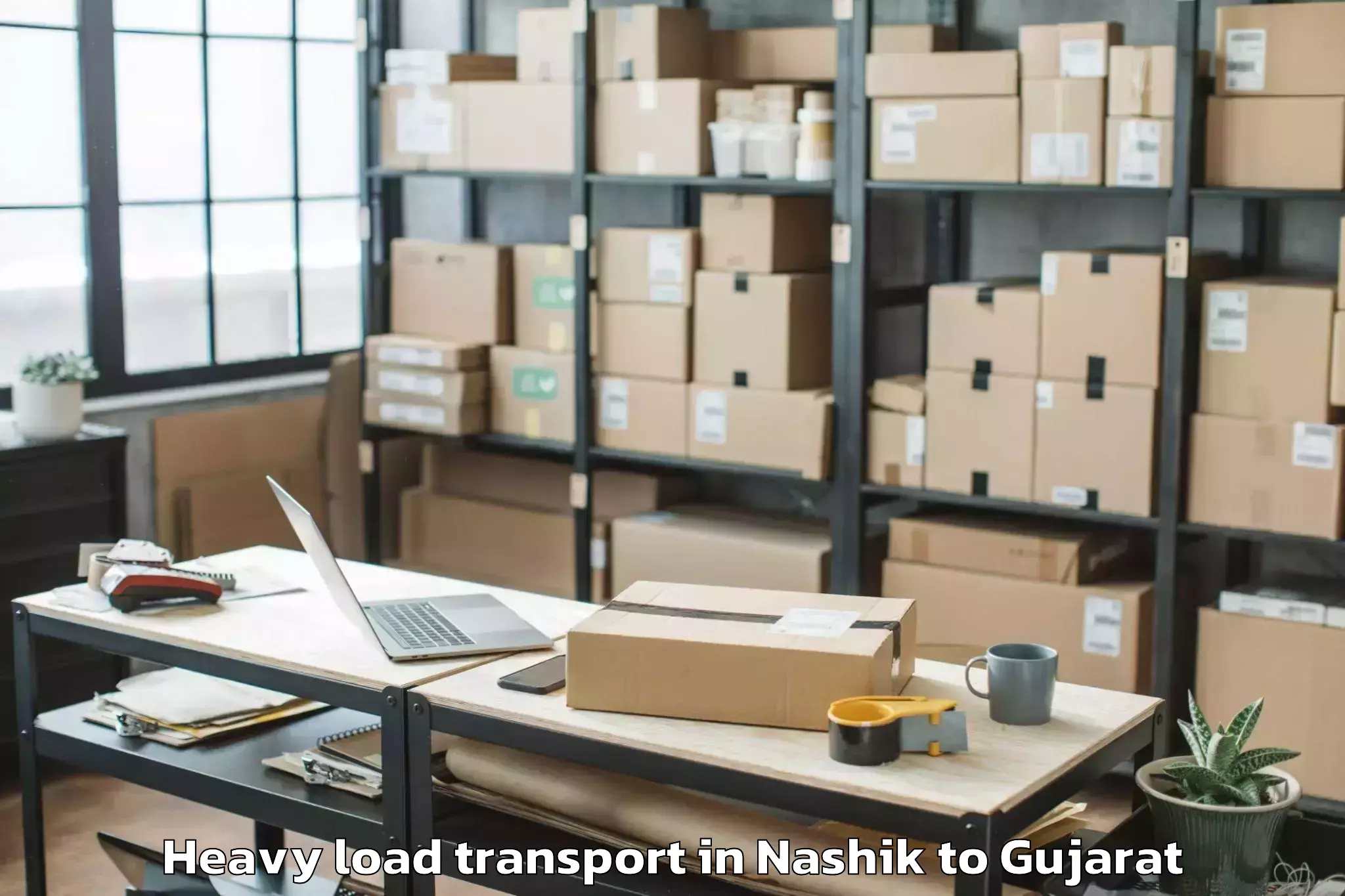 Book Nashik to Waghodia Heavy Load Transport Online